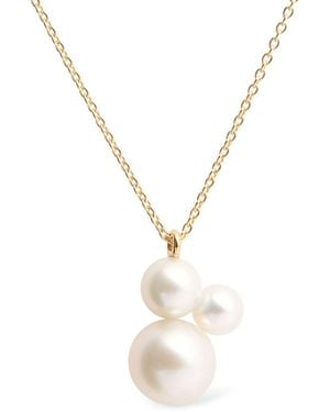 Sophie Bille Brahe Stellari Simple Pearl Pendant Necklace - Metallic