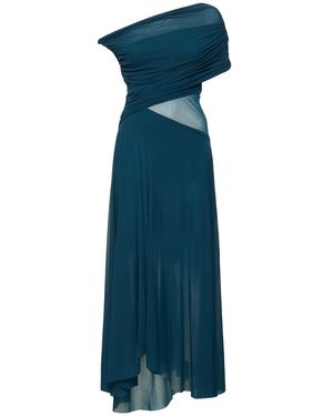 Philosophy Di Lorenzo Serafini ストレッチチュールドレス - ブルー