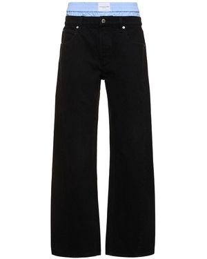 Alexander Wang Hoch Geschnittene Jeans Mit Boxershorts - Schwarz