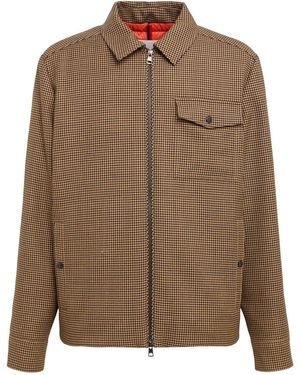 Moncler Escaut Virgin Wool Down Jacket - Brown