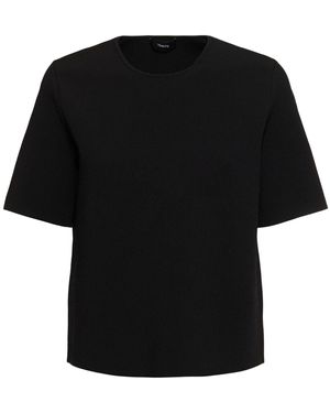 Theory Compact Tech Crepe T-Shirt - Black