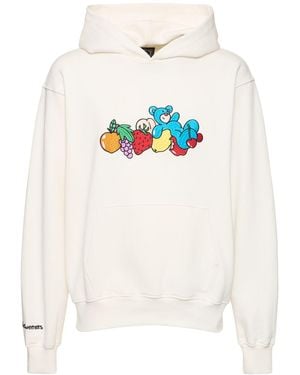 INBETWEENERS Unisex Fruit & Bear Embroidered Hoodie - White