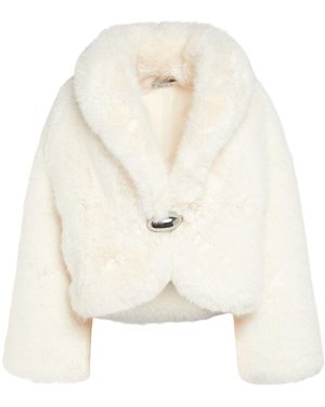 GIUSEPPE DI MORABITO Faux Fur Short Jacket - Natural