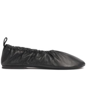 Jil Sander レザーバレリーナシューズ 10mm - ブラック