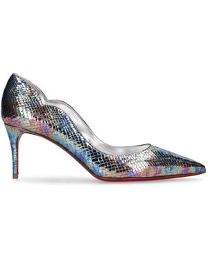 Christian Louboutin 70Mm Hot Chick Metallic Leather Court Shoes