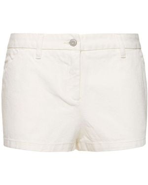 Frankie Shop Minishorts Aus Baumwolldenim "kate" - Weiß