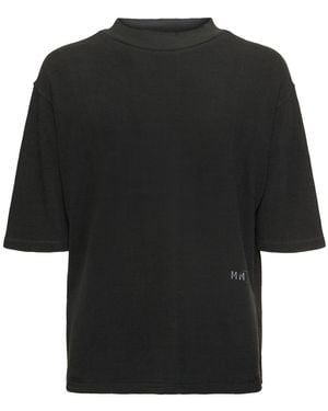 Maison Margiela リバースコットンテリーtシャツ - ブラック