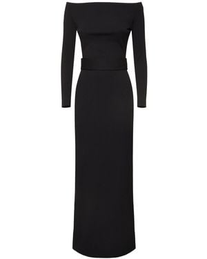 Solace London Sabina Crepe Knit Maxi Dress - ブラック
