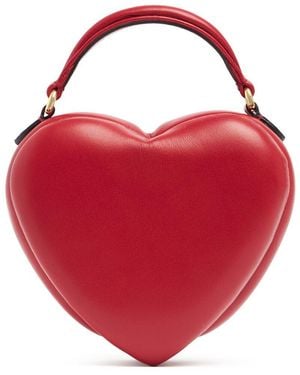 Moschino Love Me レザートップハンドルバッグ - レッド