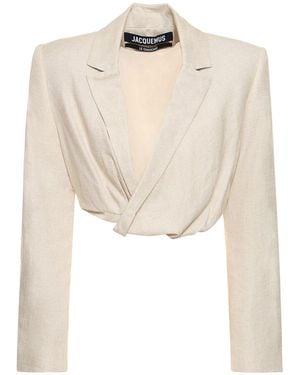 Jacquemus Le Chouchouコレクション La Veste Bahia Courte テーラードジャケット - ナチュラル