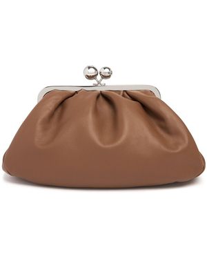 Weekend by Maxmara Cubico Leather Clutch - Brown