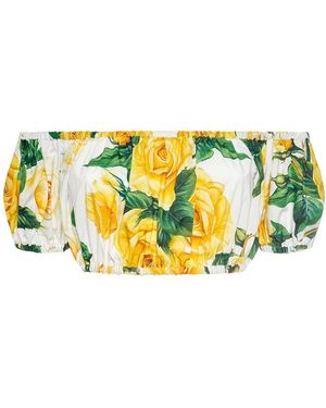 Dolce & Gabbana オフショルダートップ - イエロー