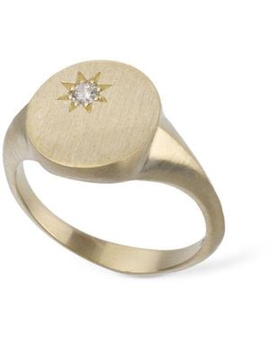 LiL Milan Sunshine 9Kt Pinkie Ring W/ Zircon - Metallic