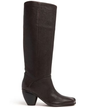 Vivienne Westwood 65mm Gaia Washed Leather Boots - Brown