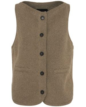 Cordera Cotton Knit Vest - Natural