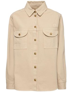 Blazé Milano Berber Cotton Denim Shirt - Natural