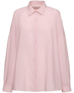 Dries Van Noten Casiaストライプ ポプリンシャツ - ピンク