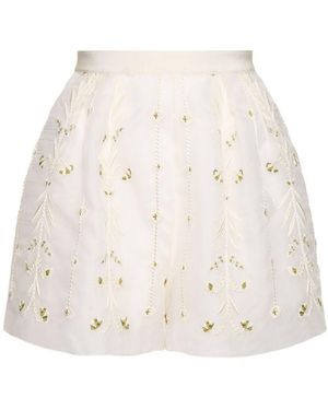Giambattista Valli シルクオーガンザショートパンツ - ホワイト