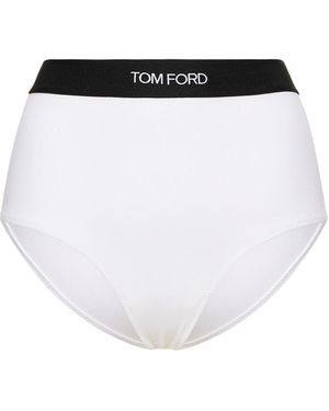 Tom Ford ハイウエストモダールジャージーショーツ - ホワイト