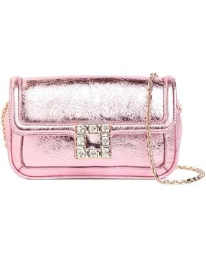 Roger Vivier Viv Jeu De Fille レザーショルダーバッグ - ピンク