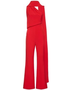 Roland Mouret Jumpsuit Aus Krepp - Rot