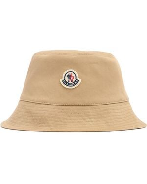 Moncler ロゴ入り リバーシブル コットンブレンド バケットハット - ナチュラル