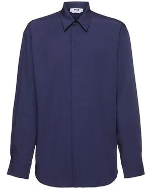 MSGM コットンシャツ - ブルー