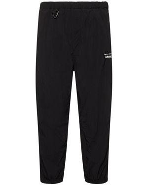 Comme des Garçons Nylon Cdg Homme Logo Trousers - Black