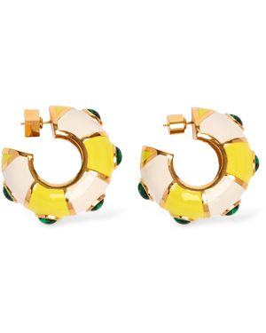 Jacquemus Kreolenohrringe "les Boucles Rayures" - Mettallic