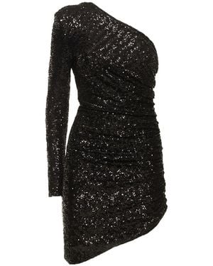 Michael Kors Minikleid Aus Jersey Mit Pailletten - Schwarz