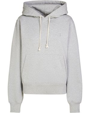 Saint Laurent Cassandre コットンフーディー - グレー