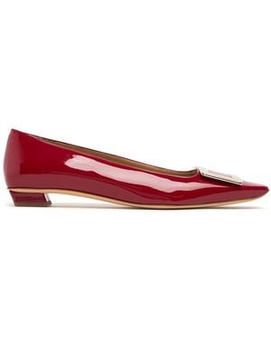 Roger Vivier 25mm Pumps Aus Lackleder "belle Vivier" - Rot