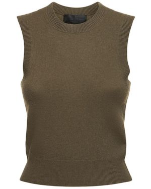 Nili Lotan May Knit Cashmere Vest - Green