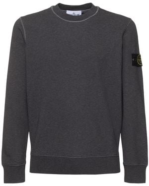 Stone Island クルーネック コットンスウェットシャツ - グレー