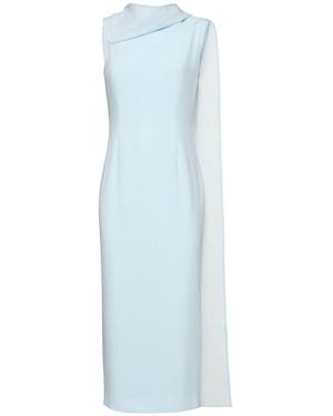 Roland Mouret Satin Crepe Midi Dress - Blue