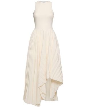 McQueen Cotton Jersey Dress - Natural