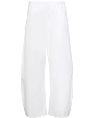 KHAITE Clover Compact Poplin Trousers - White