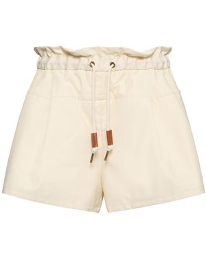 Moncler コットンブレンドハーフパンツ - ナチュラル