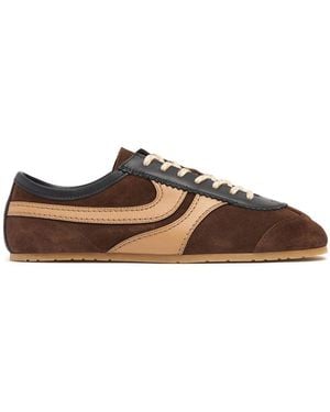 Dries Van Noten Damen Sneakers Aus Wildleder - Braun