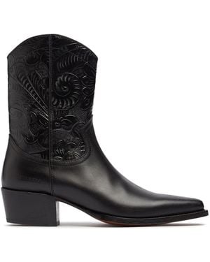 DSquared² Texanische Lederstiefel - Schwarz