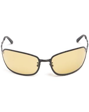 Kuboraum H30 Round Metal Sunglasses - Natural