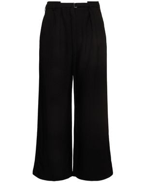 Ann Demeulemeester Finn ハイコンフォーㇳ ビスコースパンツ - ブラック