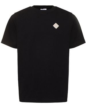 CASABLANCA Pearl Diamond Cc Patch T-shirt - Black