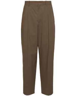 The Row Herren Baumwollhose Mit Plisseedetail „Silas“ - Natur