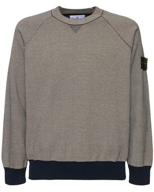 Stone Island ロゴパッチ クルーネックスウェットシャツ - グレー