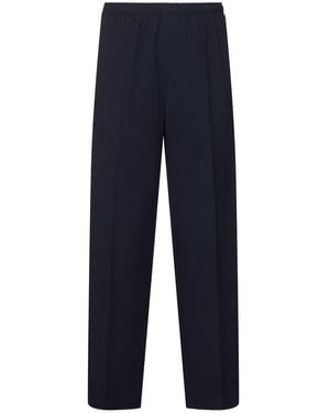 Cellar Door Herren Hose Aus Stretch-Wolle „Alfred 3D“ - Blau