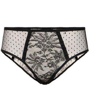 Dolce & Gabbana チュール&レースショーツ - グレー