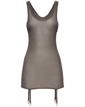 Lemaire Tanktop Aus Viskose Und Seide Mit Strapsen - Braun