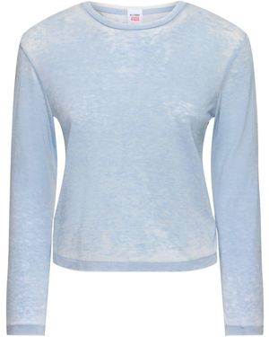 RE/DONE Damen Cotton Blend Long Sleeve Boxy T-Shirt - Blau