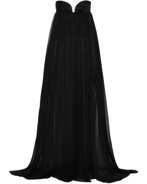 Monot Transparenter Chiffon-jumpsuit - Schwarz